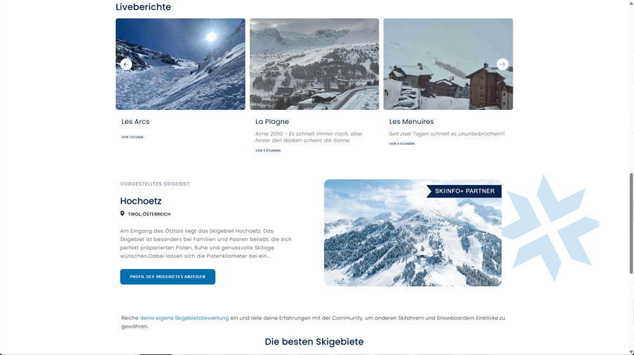 Skiinfo+ Vorgestelltes Skigebiet
