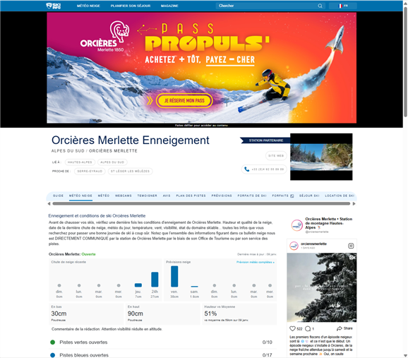 Skiinfo+ | Spécificités du programme