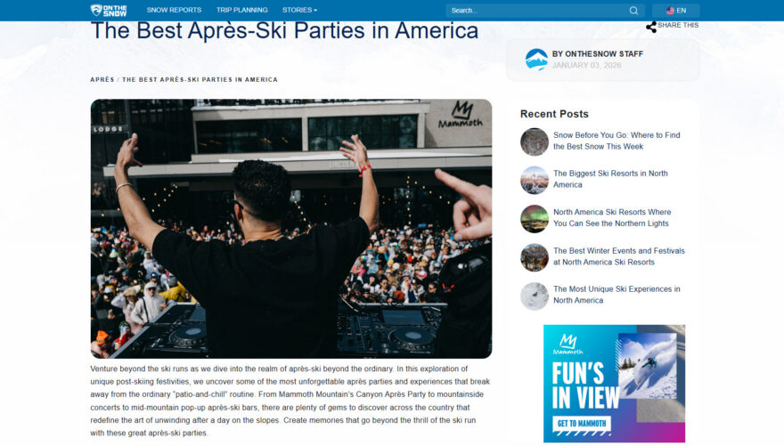 The Guide to Après Ski​